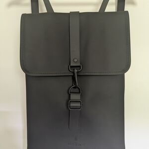 Rains Black Rucksack 2010s - Like New!